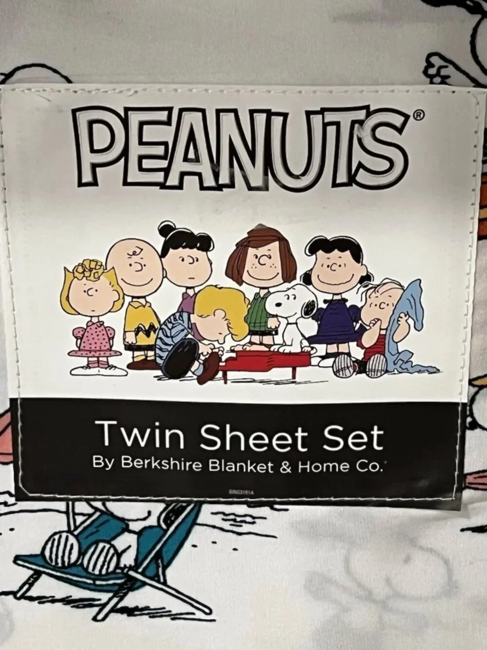 Berkshire PEANUTS Snoopy White Beach Surf Surfboard Twin Sheet Set 3pc Summer